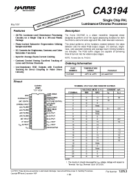 Datasheet CA3194 manufacturer Intersil