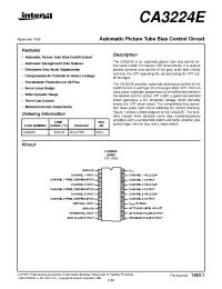 Datasheet CA3224 manufacturer Intersil