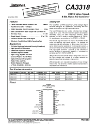 Datasheet CA3318C manufacturer Intersil