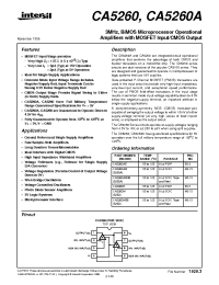 Datasheet CA5260AE manufacturer Intersil