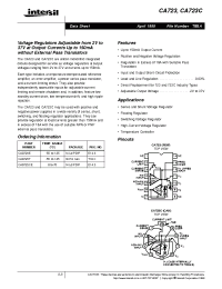 Datasheet CA723C manufacturer Intersil