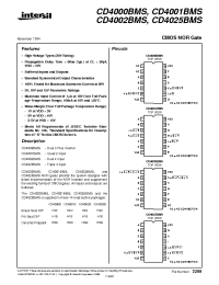 Datasheet CD4002BMS manufacturer Intersil