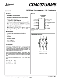 Datasheet CD4007 manufacturer Intersil