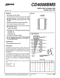 Datasheet CD4008BKMSR manufacturer Intersil