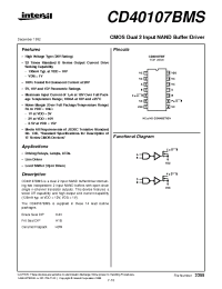 Datasheet CD40107 производства Intersil