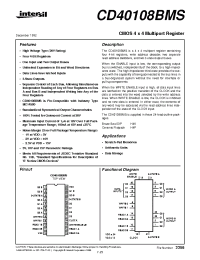 Datasheet CD40108BMS manufacturer Intersil