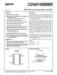 Datasheet CD40109BDMSR manufacturer Intersil