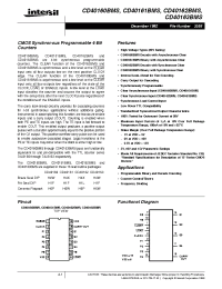 Datasheet CD40160 manufacturer Intersil