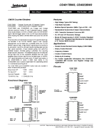 Datasheet CD4017BDMSR manufacturer Intersil