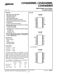 Datasheet CD4020BHSR manufacturer Intersil