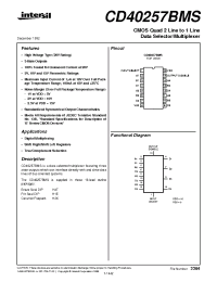 Datasheet CD40257BMS manufacturer Intersil