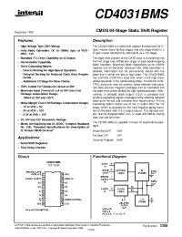Datasheet CD4031BMS manufacturer Intersil