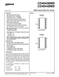 Datasheet CD4043BKMSR manufacturer Intersil