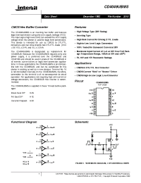 Datasheet CD4049UBDMSR manufacturer Intersil