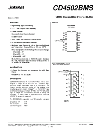 Datasheet CD4502BMS manufacturer Intersil