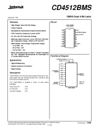 Datasheet CD4512BDMSR manufacturer Intersil