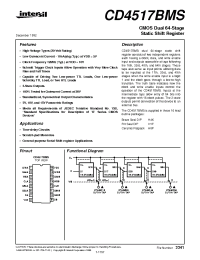 Datasheet CD4517BMS manufacturer Intersil