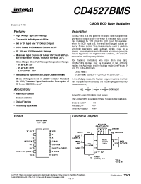 Datasheet CD4527BMS manufacturer Intersil