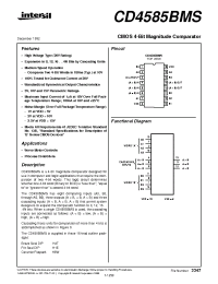 Datasheet CD4585BDMSR manufacturer Intersil