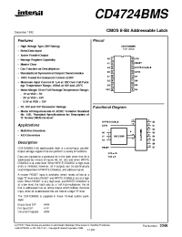 Datasheet CD4724BMS manufacturer Intersil