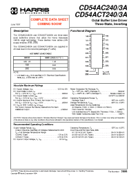 Datasheet CD54AC2403A manufacturer Intersil