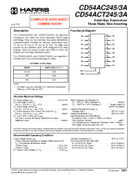 Datasheet CD54AC245 manufacturer Intersil