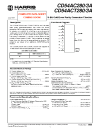 Datasheet CD54ACT280 manufacturer Intersil