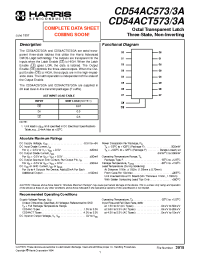 Datasheet CD54ACT5733A manufacturer Intersil