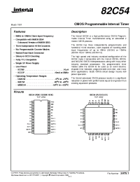 Datasheet CD82C54 manufacturer Intersil