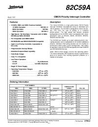 Datasheet CD82C59A-12 manufacturer Intersil