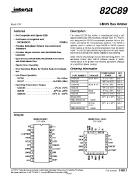 Datasheet CD82C89 manufacturer Intersil