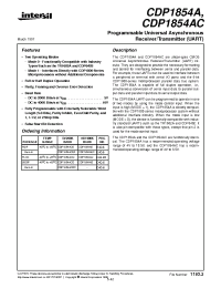 Datasheet CDP1854ACD manufacturer Intersil