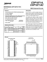 Datasheet CDP1871 производства Intersil