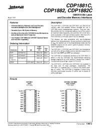 Datasheet CDP1882 manufacturer Intersil