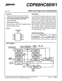 Datasheet CDP68HC68W1 manufacturer Intersil