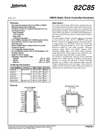 Datasheet CS82C85 manufacturer Intersil