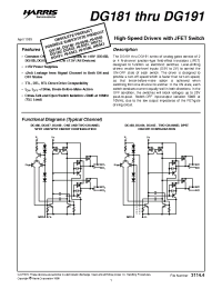 Datasheet DG181BP manufacturer Intersil