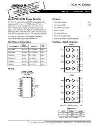 Datasheet DG201AC manufacturer Intersil