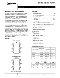 Datasheet DG401 manufacturer Intersil