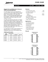 Datasheet DG408DY-T manufacturer Intersil