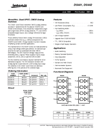 Datasheet DG441DJ manufacturer Intersil