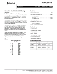 Datasheet DG444DY производства Intersil