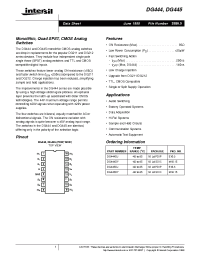 Datasheet DG445DJ manufacturer Intersil