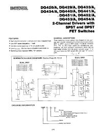 Datasheet DG451 manufacturer Intersil