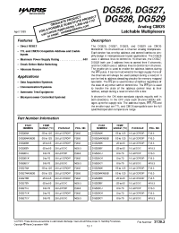 Datasheet DG528CJ manufacturer Intersil