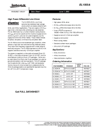 Datasheet EL1503A manufacturer Intersil