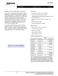 Datasheet EL1507CS-T7 manufacturer Intersil