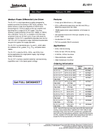 Datasheet EL1511CS manufacturer Intersil