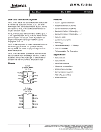 Datasheet EL1516AIY-T7 manufacturer Intersil