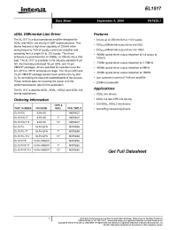 Datasheet EL1517IL-T7 manufacturer Intersil